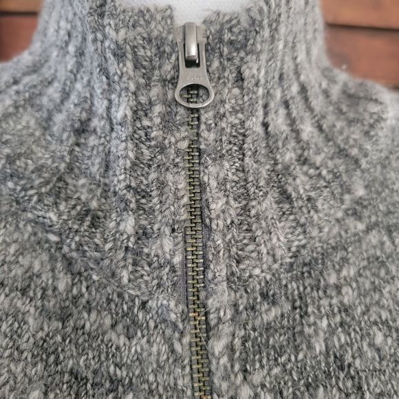 J. Jill grey sweater vest zipper front size large petite - Picture 3 of 6